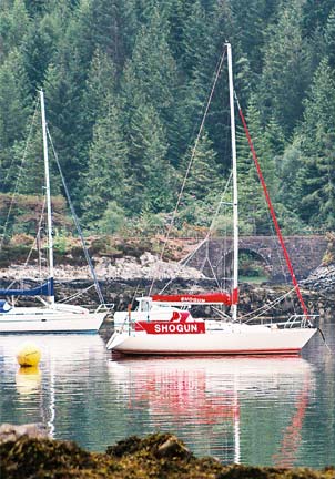 Yacht for charter: shogun berthed at Plockton